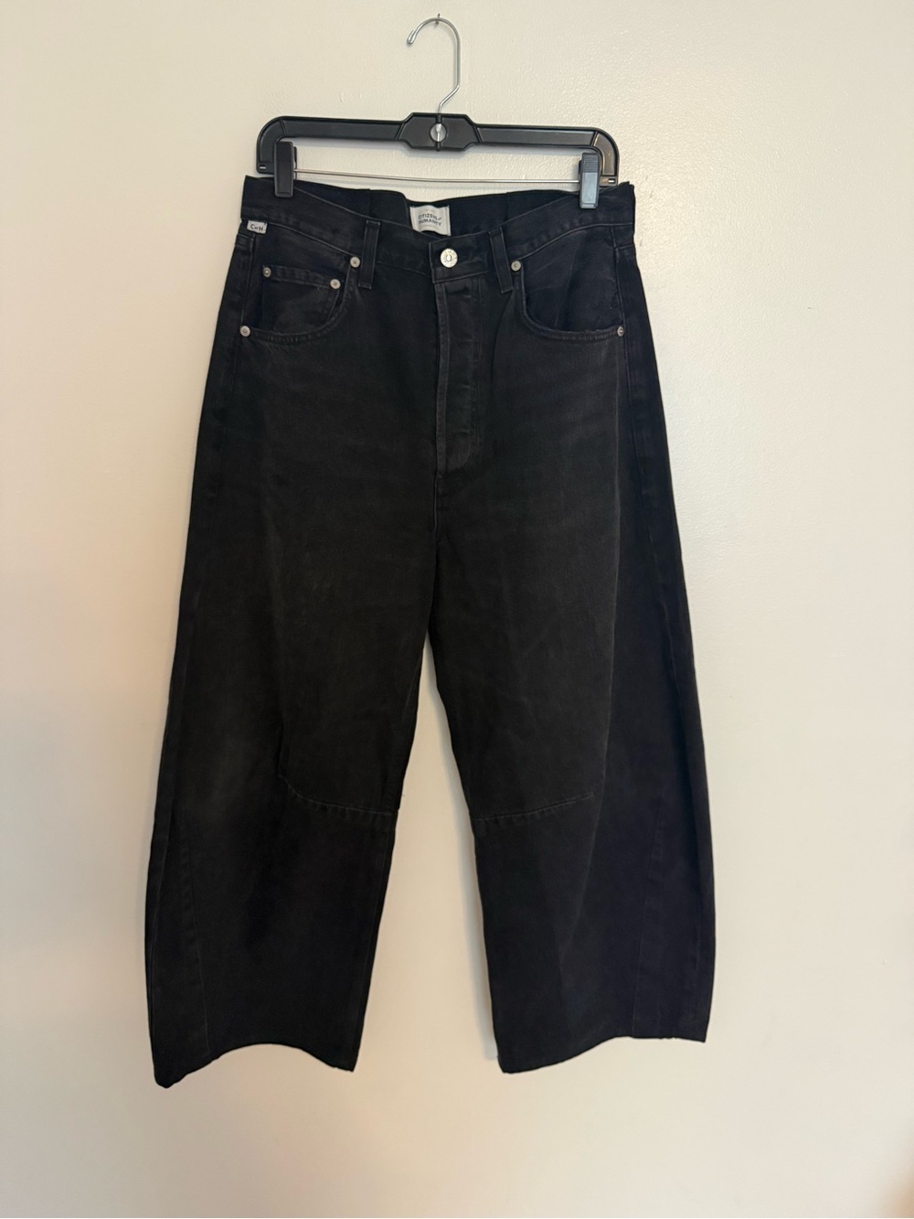 Citizens Of Humanity Jeans Horseshoe Barrel Leg Wide Leg in Andreas Black - Picture 4 of 9